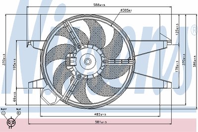 Вентилятор, охлаждение двигателя NISSENS купить