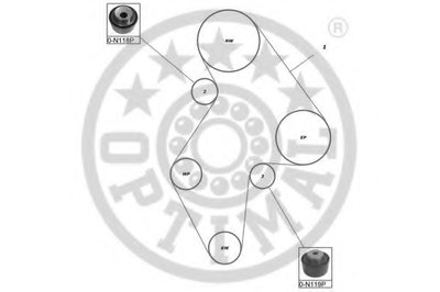 Комплект ремня ГРМ OPTIMAL купить