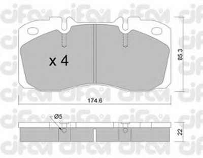 Комплект тормозных колодок, дисковый тормоз CIFAM купить