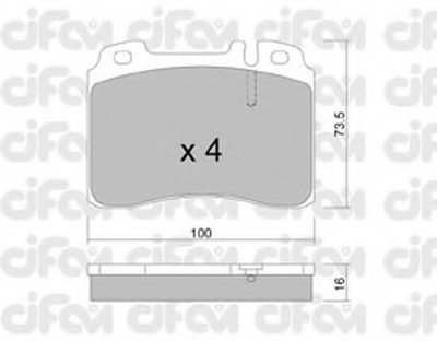 Комплект тормозных колодок, дисковый тормоз CIFAM купить