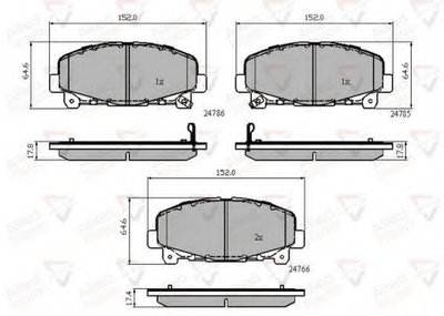 Комплект тормозных колодок, дисковый тормоз ANL Braking COMLINE купить