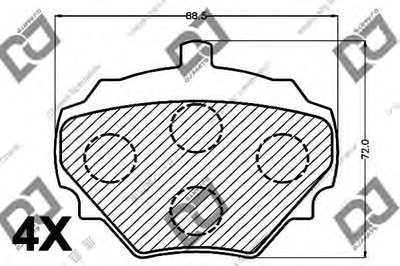 Комплект тормозных колодок, дисковый тормоз DJ PARTS купить