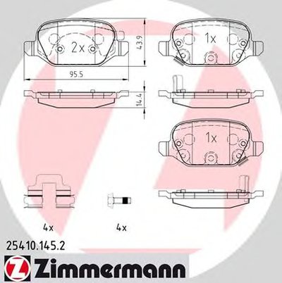 Комплект тормозных колодок, дисковый тормоз ZIMMERMANN купить