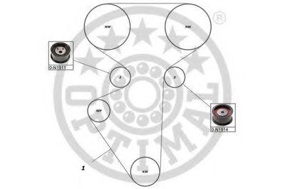 Комплект ремня ГРМ OPTIMAL купить