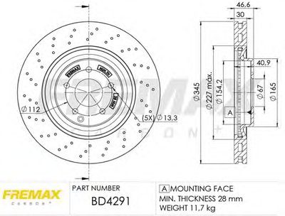 Тормозной диск Premium Black Carbon + FREMAX купить