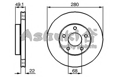 Тормозной диск ASHUKI купить