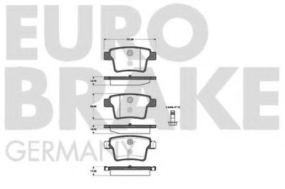 Комплект тормозных колодок, дисковый тормоз EUROBRAKE купить