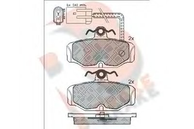 Комплект тормозных колодок, дисковый тормоз R BRAKE купить