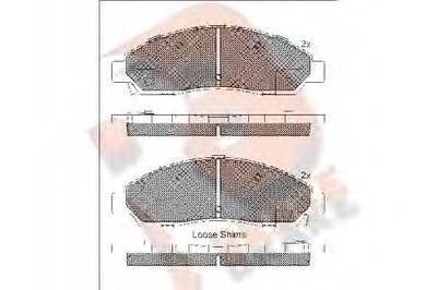 Комплект тормозных колодок, дисковый тормоз R BRAKE купить