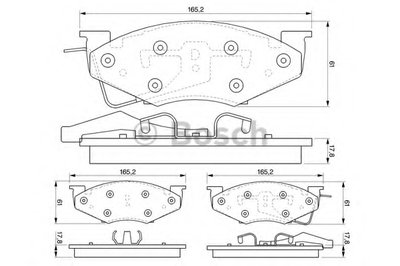 Комплект тормозных колодок, дисковый тормоз BOSCH купить