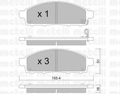 Колодки тормозные (передние) Mitsubishi L200 05-/Pajero Sport II 08-/Fiat Fullback 16-