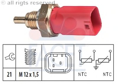 Датчик, температура охлаждающей жидкости; Датчик, температура охлаждающей жидкости; Датчик, температура охлаждающей жидкости FACET купить