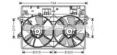 Вентилятор, охлаждение двигателя AVA QUALITY COOLING купить