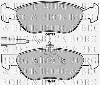 Комплект тормозных колодок, дисковый тормоз BORG & BECK купить