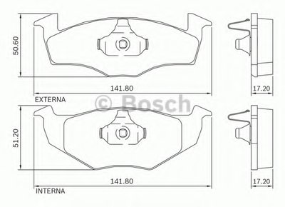 Комплект тормозных колодок, дисковый тормоз BOSCH купить