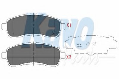 Комплект тормозных колодок, дисковый тормоз KAVO PARTS Придбати