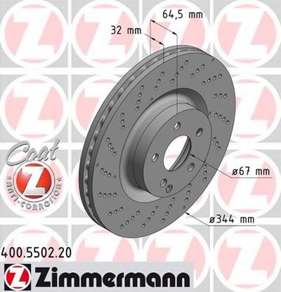 Тормозной диск COAT Z ZIMMERMANN купить