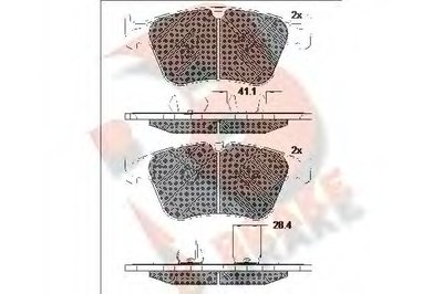 Комплект тормозных колодок, дисковый тормоз R BRAKE купить