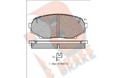 Комплект тормозных колодок, дисковый тормоз R BRAKE купить