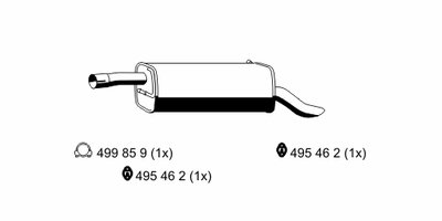 Глушитель выхлопных газов конечный ERNST купить