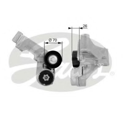Натяжитель ремня генератора Ford Connect 1.8TDCi/Di, 55/66/81kw (70x26)