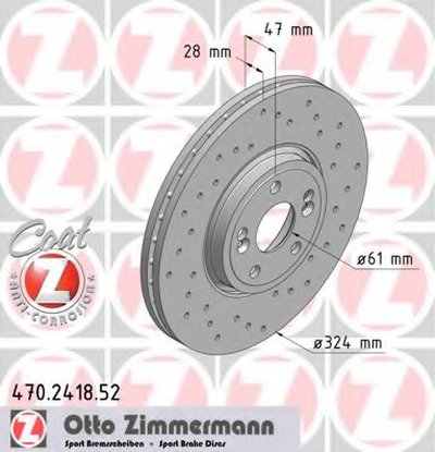 Тормозной диск SPORT BRAKE DISC COAT Z ZIMMERMANN купить