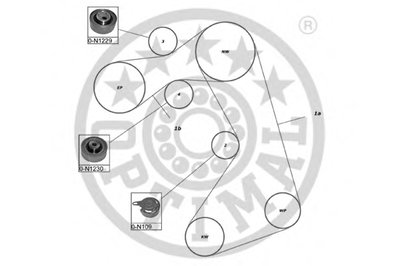 Комплект ремня ГРМ OPTIMAL купить
