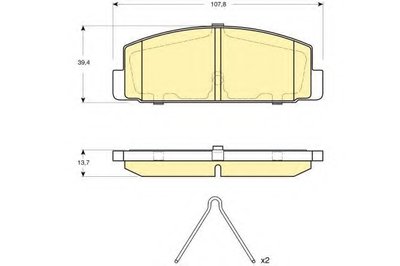 Комплект тормозных колодок, дисковый тормоз GIRLING купить