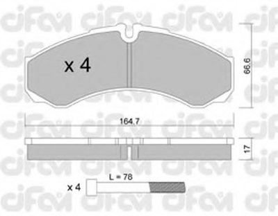 Комплект тормозных колодок, дисковый тормоз CIFAM купить