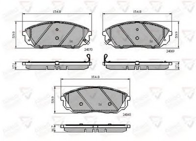 Комплект тормозных колодок, дисковый тормоз ANL Braking COMLINE купить