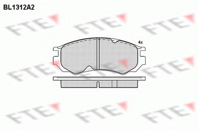 Комплект тормозных колодок, дисковый тормоз FTE купить