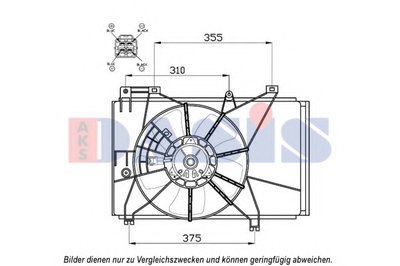 Вентилятор, охлаждение двигателя AKS DASIS купить