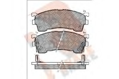 Комплект тормозных колодок, дисковый тормоз R BRAKE купить