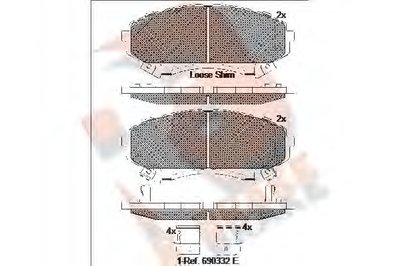 Комплект тормозных колодок, дисковый тормоз R BRAKE купить