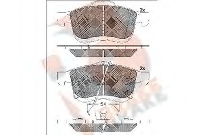 Комплект тормозных колодок, дисковый тормоз R BRAKE купить