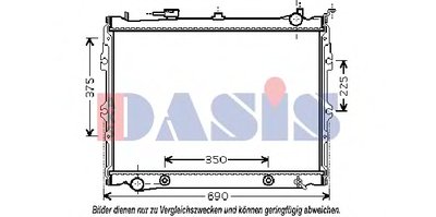 Радиатор, охлаждение двигателя AKS DASIS купить