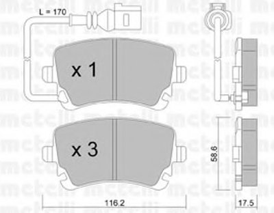 Колодки тормозные (задние) VW T5/Multivan V 03-15 (+датчик)