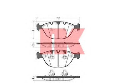 Комплект тормозных колодок, дисковый тормоз NK купить