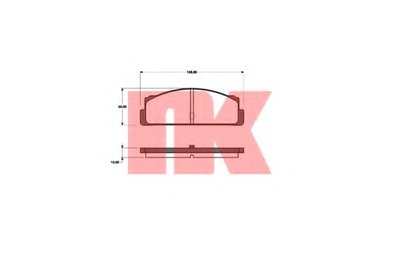 Комплект тормозных колодок, дисковый тормоз NK купить