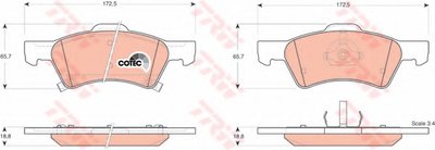 Комплект тормозных колодок, дисковый тормоз COTEC TRW купить