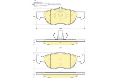 Комплект тормозных колодок, дисковый тормоз GIRLING купить