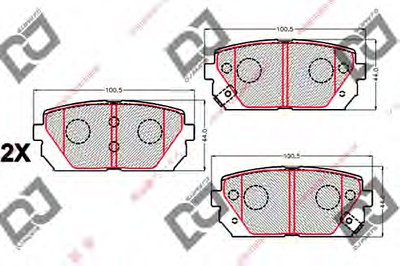 Комплект тормозных колодок, дисковый тормоз DJ PARTS купить