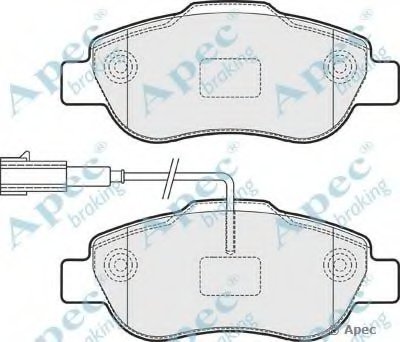 Комплект тормозных колодок, дисковый тормоз APEC braking купить