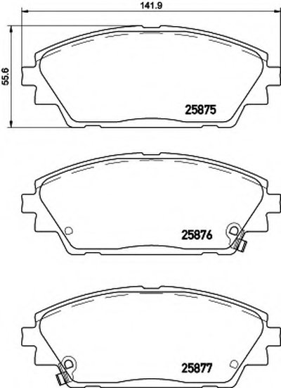 Колодки тормозные (передние) Mazda 3 13-/CX-3 15- 