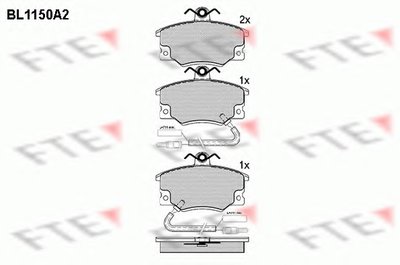 Комплект тормозных колодок, дисковый тормоз FTE купить