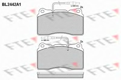 Комплект тормозных колодок, дисковый тормоз FTE купить