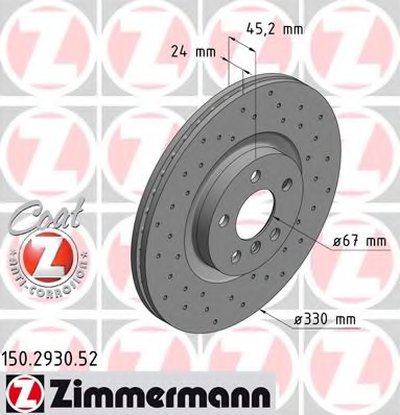 Тормозной диск SPORT BRAKE DISC COAT Z ZIMMERMANN купить