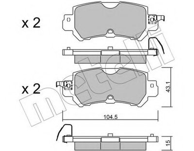 Колодки тормозные (задние) Mazda CX-3 15-/CX-5 11-17