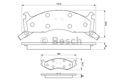 Комплект тормозных колодок, дисковый тормоз BOSCH купить