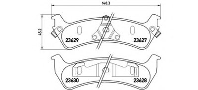 Комплект тормозных колодок, дисковый тормоз BREMBO купить